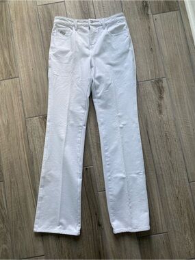 Quacker Factory White Boot Cut Jeans